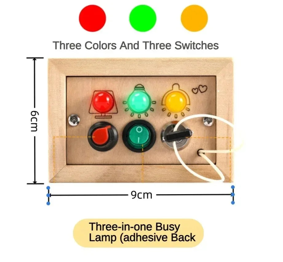 1 piece DIY Montessori Busy Board for Children's Handmade Early Education Toys Life Skills Training DIY Wooden Business Board