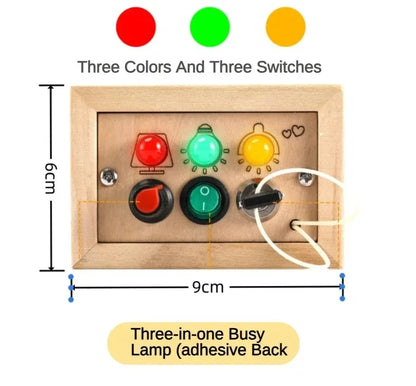 1 piece DIY Montessori Busy Board For Children's Handmade Early Education Toys  Life Skills Training DIY Wooden Business Board