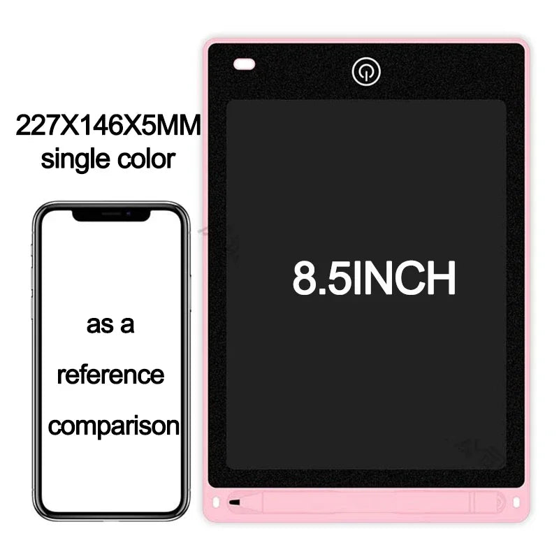 Tablet de desenho LCD para crianças, placa de escrita, ferramentas de pintura, eletrônicos, brinquedo educativo infantil, presente para menino, 4,4 polegadas, 8,5 polegadas