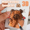 3D Magic Puffy Foam Texture Painting Paper for Kids DIY Drawing Art Educational Craft Sponge Canvas Board Handicraft Toy