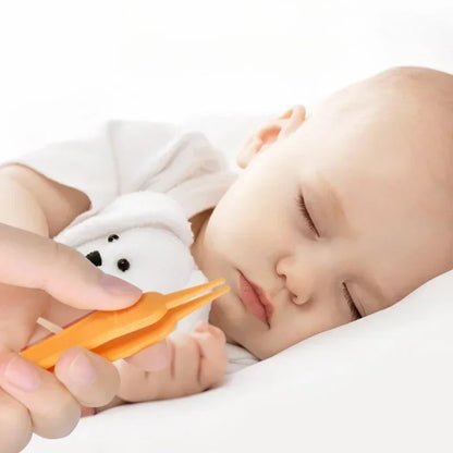 Pinzas para limpiar la nariz del bebé, herramienta segura para limpiar el ombligo, la nariz y los oídos del bebé, pinzas para mocos, eliminación de mocos, suministros de limpieza para recién nacidos