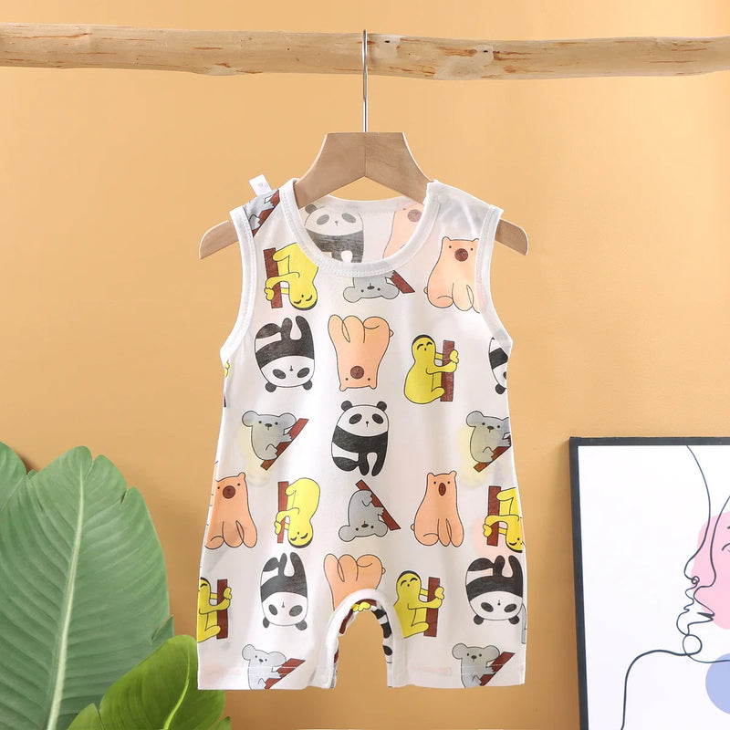 New 2025 Soft and Lightweight Cotton Baby Crawling Clothes for Boys Girls Aged 1-20 Months Children Romper Kids Homewear
