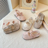 2026 Summer Kids Shoes Girls Sandals Lace Floral Princess Shoes Children Soft Sole Flat Party Dress Breathable Shoes