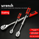 12pcs Socket Ratchet Handle Wrench Set 1/4 3/8 1/2 Spanner Kit With Extension Rod and 10 Common Sockets Car Repair Hand Tools