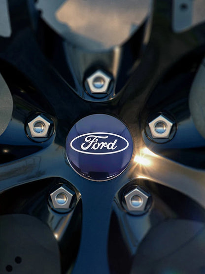 4 X 54MM Wheel Centre Caps Set Hub Centre Rim Cover Badge Blue Center Wheel Cap Kit For Ford Most Models Focus Fiesta Ka Kuga