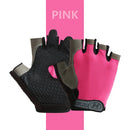 Anti Slip Half Finger Gloves for Men and Women, Dumbbells, Breathable, Elastic, Shock, Exercise, Sports, Cycling, Bicycle 