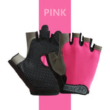 Anti Slip Half Finger Gloves para Homens e Mulheres, Halteres, Respirável, Elástico, Choque, Exercício, Esportes, Ciclismo, Bicicleta