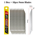 Deli 10pcs/box Knife Blade 9mm 18mm SK5 Metal Blades for Home School Supplies Art Craft Paper Box Cutting Utility Knife Tool