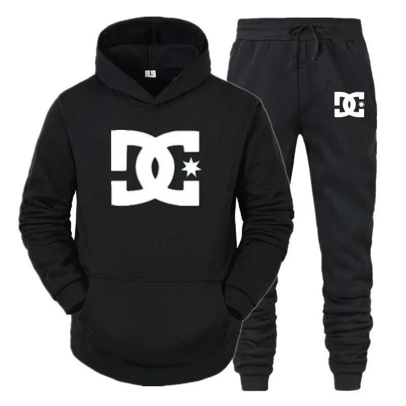 Ropa de primavera y otoño para hombre, nueva sudadera con capucha y pantalones casuales, dos conjuntos de ropa deportiva para correr de alta calidad