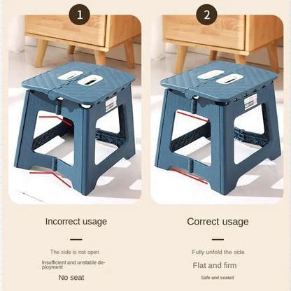 New Adult Children Portable Folding Stool Thickened Plastic Saddle Chair For Outdoor Activities And Fishing