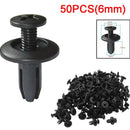 50pcs Car Body 6mm Hole Dia Plastic Rivets Fastener Fender Bumper Push Pin Clip Universal Car Fasteners Clip Auto Accessories