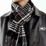 Bufanda tipo chal para hombre con tacto de cachemira cálido a cuadros de Edimburgo, bufanda a cuadros escoceses de estilo preppy