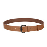 Women's Casual Leather Belt with black Buckle Versatile Waist Accessory for Jeans and Everyday Outfits