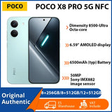Smartphone POCO X8 Pro Versão Global 5G NFC – Dimensity 8500-Ultra, Bateria de 6500mAh (Opções: 8GB/256GB ou 12GB/512GB)