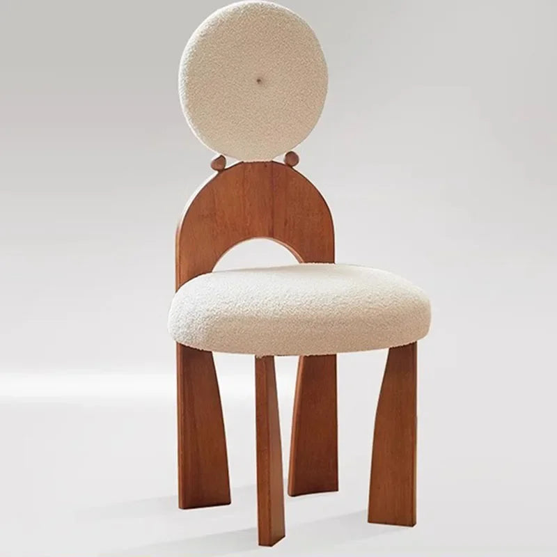 Nordic Bedroom Makeup Chair Modern Dresser Accent Wooden Dining Chair Luxury Relax Minimalist Design Home Furniture Cadeira LLMC