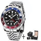 Relógio Masculino Mecânico de Luxo PAGANI DESIGN 2026 – Aço Inoxidável, Função GMT, Vidro de Safira – Marca de Alto Padrão