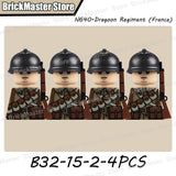 WW2 French Soldier Figure Building Blocks Military War Weapon Medical Officer Army Infantry Warrior Cavalry Gun Bricks Toy Gifts