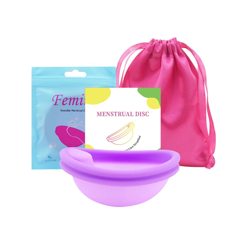 Silicone Menstrual Disc Cup Period Menstrual Collector Menstruation Menstrual Disk Women Health Care Feminine Hygiene Extra-Thin