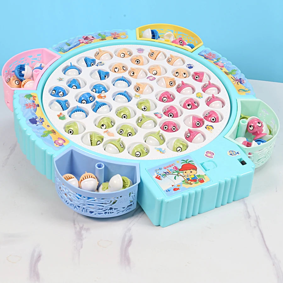 Fishing Toys, Hook Electric Spin With Music, Size Models Optional, Blue And Pink, Toys And Gifts For Kids, Cute Stickers, Practi