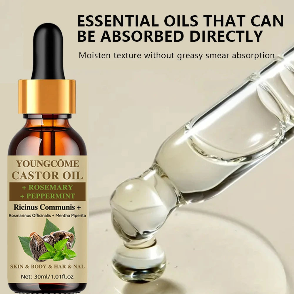 100% Pure Castor oil hair mask Castor oil Hair Growth Oil Natural Treatment Nourish Reduce Hair Loss Anti-Breakage Hair Products