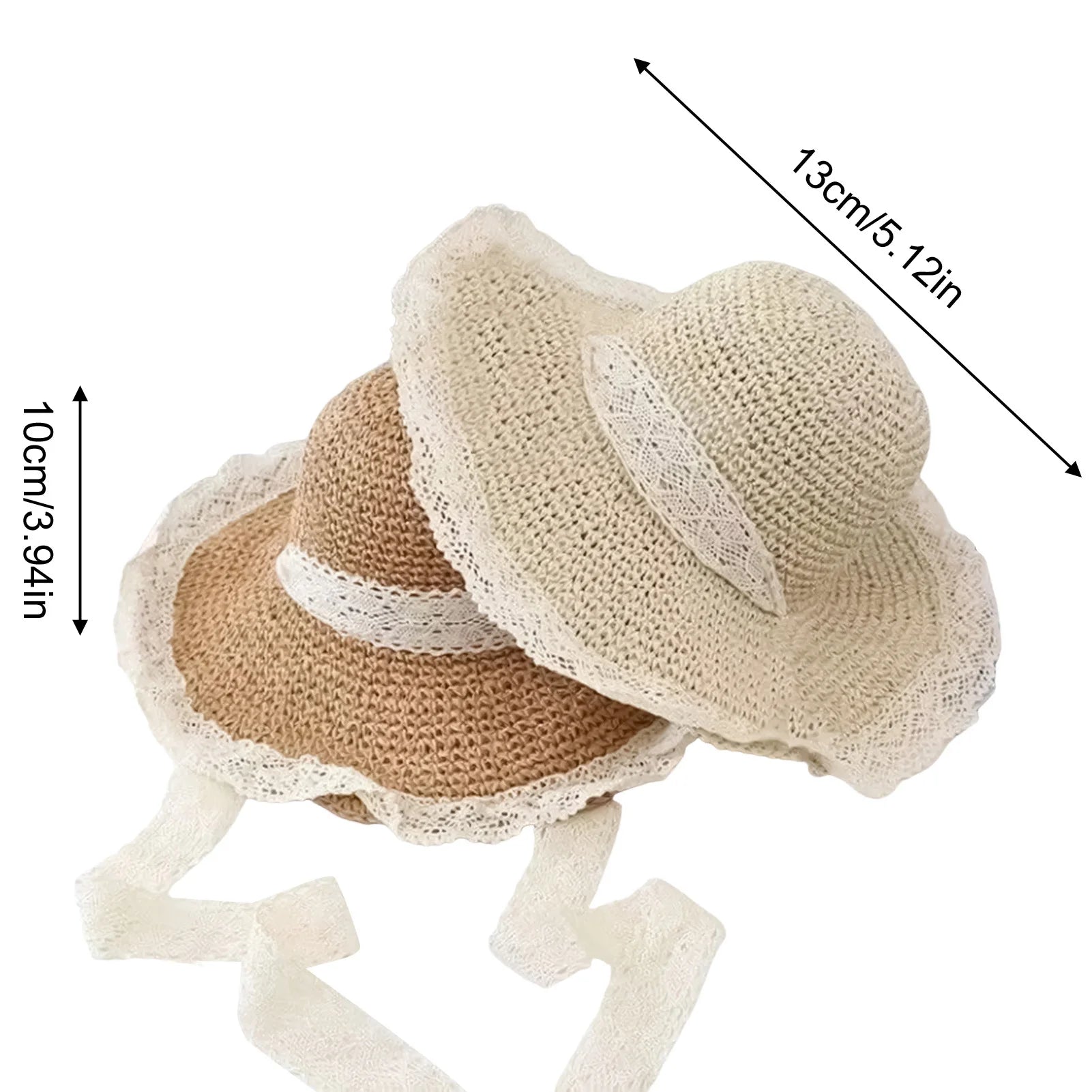 Women's Summer Beach Sun Hat Wide Brim Foldable Elegant Straw Hat for Pool Park Vacation Camping