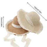 Women's Summer Beach Sun Hat Wide Brim Foldable Elegant Straw Hat for Pool Park Vacation Camping