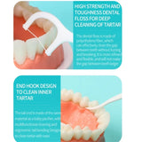 Caja de 1/2/5/10 Hilo dental desechable portátil, palillo de plástico de alta tensión, caja de hilo dental para cuidado bucal