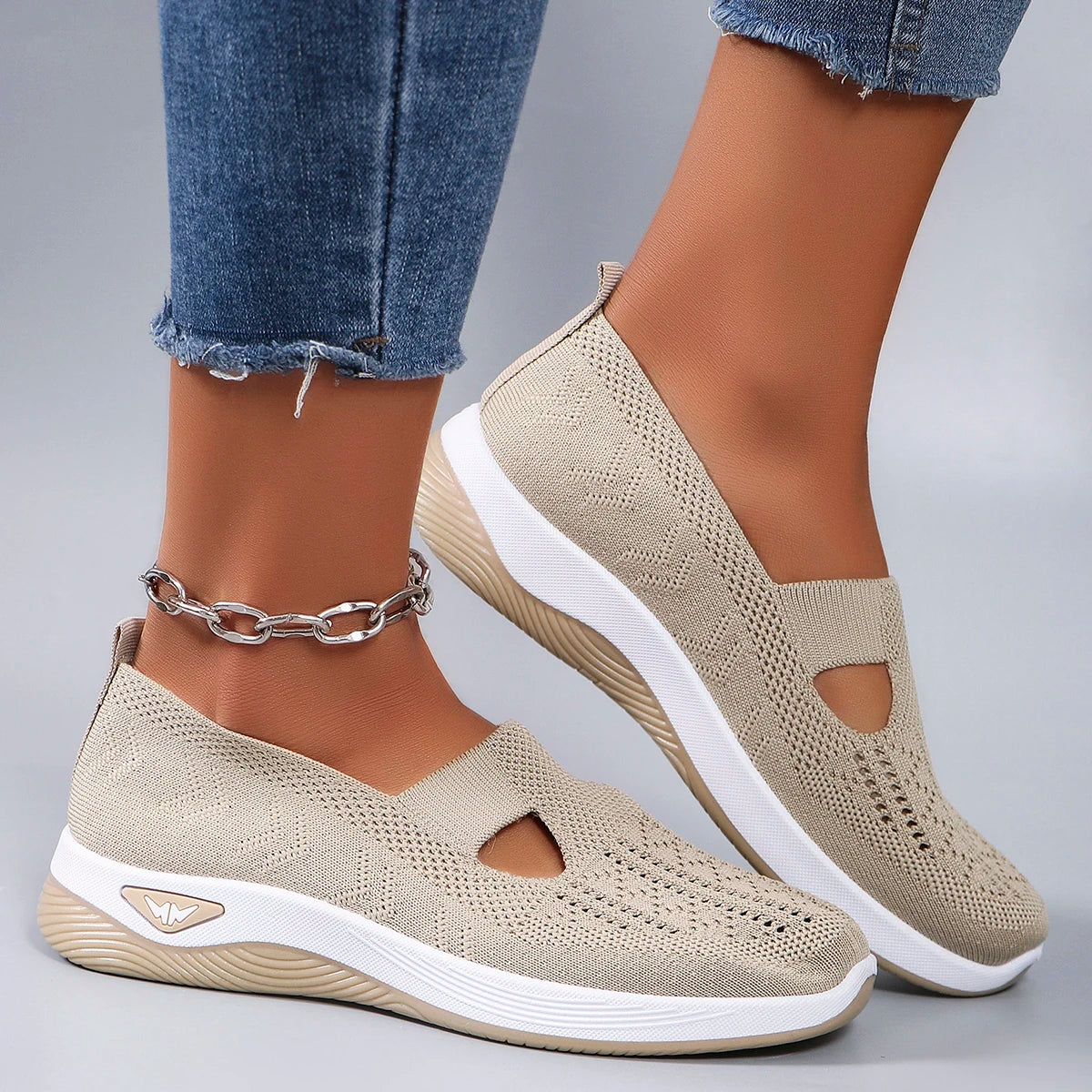 Zapatillas deportivas de primavera para mujer, modernas, transpirables, ligeras, antideslizantes, resistentes al desgaste, informales, planas.