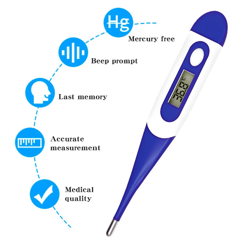 Thermometer Electronic Soft Head Digital Oral Armpit Temperature Measurement Household Adults Children Thermometers for Fever
