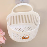 Cute Reusable Kitchen Hanging Baskets Wall-mounted Cartoon Storage Basket Space-Saving Sausage Mouth Organizer