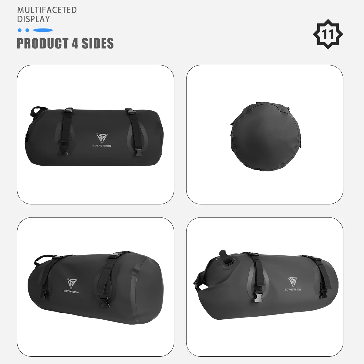 SOYAVISION 20L 50L 70L 80L 100L Motorcycle Waterproof Tail Bag Travel Outdoor Luggage Bag Motorcycle Seat Bag
