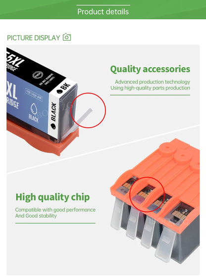 IBOQVZG 655XL New Ink Cartridge For HP 655XL Compatible For HP655  Deskjet Ink Advantage 3525 4615 4625 5525 6525 Printer
