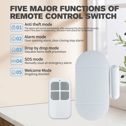 Safety Wireless Door Alarm for Home Security Personal Security Window Alarms Sensor Burglar Door Alarm for Pool, Cars, Sheds