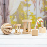 Guinea Pig Rabbit Hamster Small Animal Play Pet Roller Toys Natural Wooden Pine Dumbells Unicycle Bell Chew Chewing Braided Ball