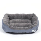 Soft Square Large Dog Sofa Elastic Dog House Cushion Winter Warm Medium Dog Bed Washable Cat Kennel House Accessories