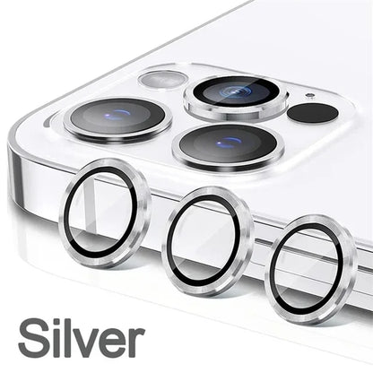 Protector de lente de cámara de metal para iPhone, iPhone 11, 12, 13, 14, 15 Pro Max, 15, 14 Plus, 13, 12 Mini, vidrio de cámara, 2-3 piezas 