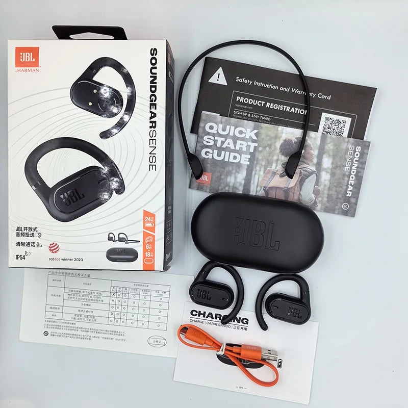 Auriculares inalámbricos originales JBL Soundgear Sense con tecnología True Open Ear, auriculares deportivos para correr, sonido de graves profundos, auriculares para música, versión HK.