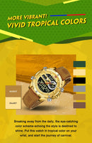 NAVIFORCE Luxury Original Watches For Men Casual Sport Chronograph Alarm Quartz WristWatch Leather Waterproof Digital Clock 9163