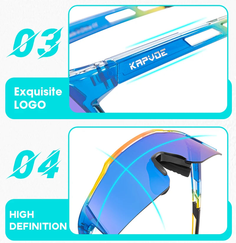 Kapvoe Photochromic Teenager Kids Cycling Sunglasses Sport Bicycle Glasses UV400 Child Goggle Outdoor Boys Girls Running Eyewear