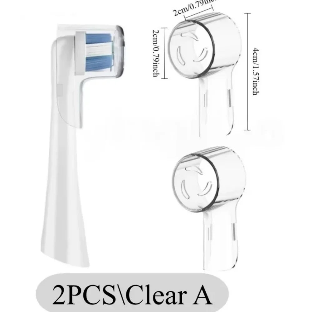 Kit com 2 ou 4 capas protetoras contra poeira para cabeças de escova de dentes elétrica, compatíveis com as linhas Braun Oral-B e iO.