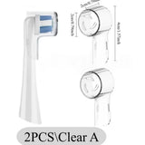 Kit com 2 ou 4 capas protetoras contra poeira para cabeças de escova de dentes elétrica, compatíveis com as linhas Braun Oral-B e iO.