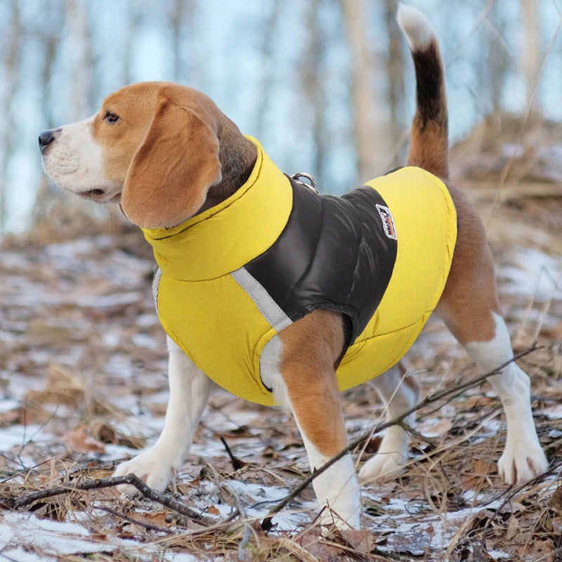 Padded Winter Warm Dog Clothes Waterproof Pet Vest Zipper Jacket For Small Medium Large Dogs Pug Chihuahua French Bulldog Coat