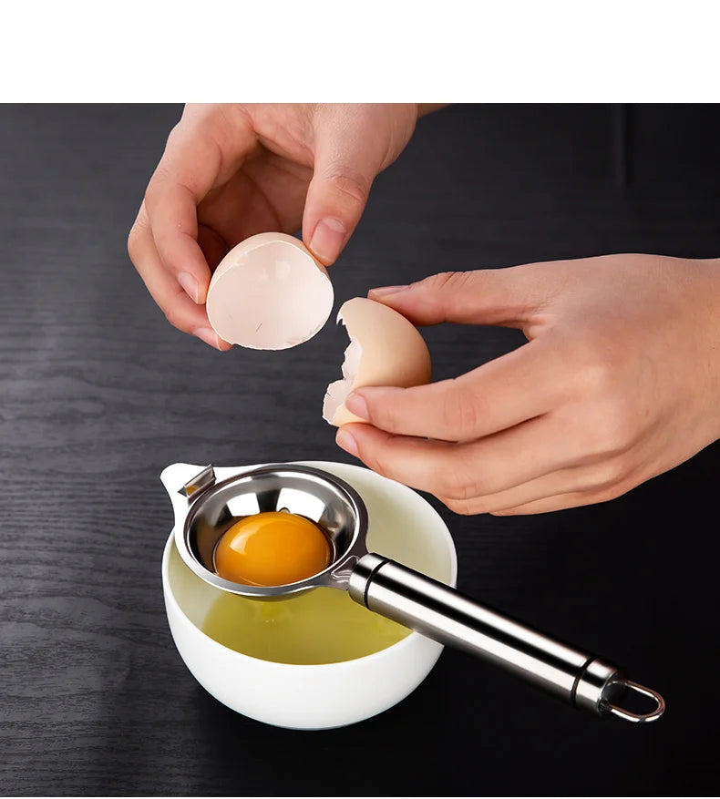 Egg White Separator Stainless Steel Tools Eggs Yolk Filter Gadgets Kitchen Accessories Separating Funnel Spoon Divider Utensils