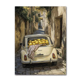 Retro Mediterranean Greece Landscape Poster Canvas Painting Wall Art Pictures Home Decoration Italian Lemon Orange Olive Tree