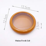 Fruit Vegetable Airtight Fresh Storage Box Lemon Tomato Avocado Preservation Seal Cover Transparent Reusable Kitchen Tools