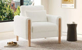 Modern armchair with thick cushions and a soft seat, suitable for reclining in the living room, office, or bedroom.