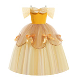 Children's Halloween Role Play Fairy Princess Belle Dress Xmas Carnival Masquerade Performance Birthday Party Fancy Girl Clothes