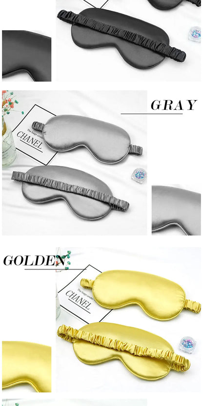 Parche de seda de imitación para ojos, antifaz para dormir, para viajes, relajante, protector para dormir, herramientas suaves para el cuidado de los ojos.