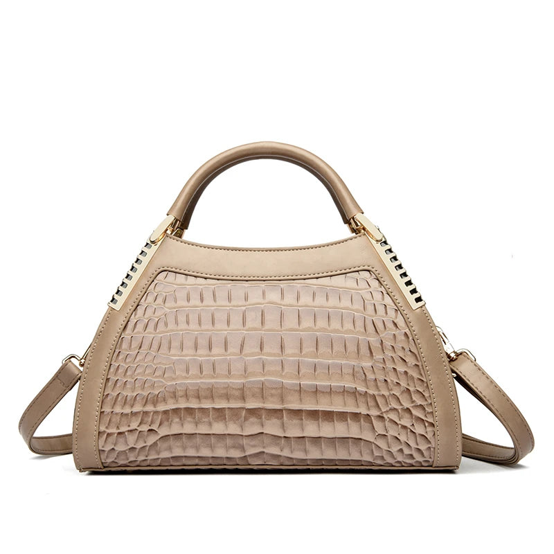 Alligator Patent Leather Shoulder Crossbody Handbags for Women, Luxury Brand Designer Hobo Bags, Two-Layer Sac