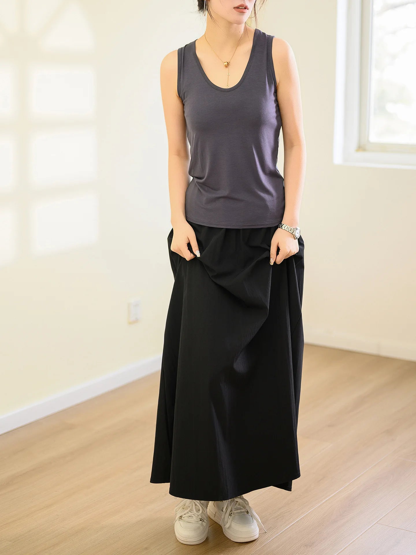 Plus size L to 6XL Modal Women's tank Tops U-Neck Summer Thin sleeveless Bottomed Top Loose Tee Tops  vest comfort homewear